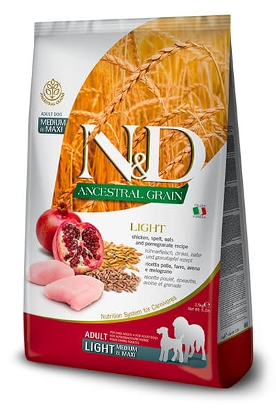 FARMINA ND Ancestral Grain Chien Medium/Maxi Léger Poulet 12kg