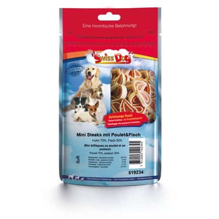SWISSDOG Mini Steaks Poulet Poisson