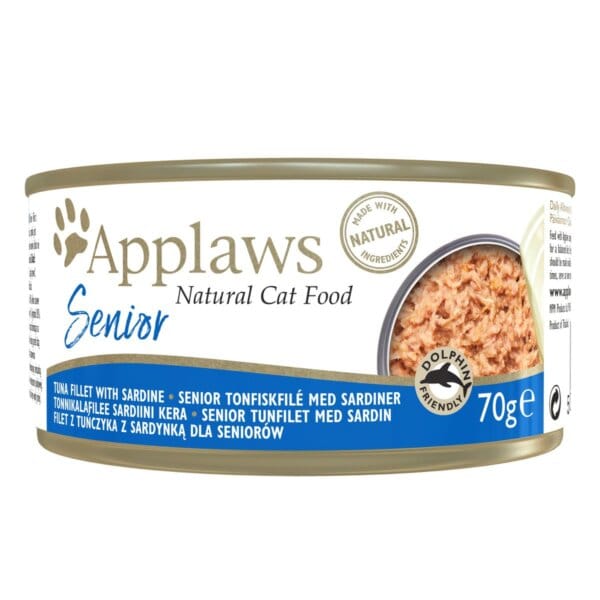 APPLAWS Senior Thon avec Sardine pour chats 70g