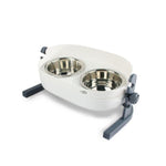 ALL FOR PAWS L4P 3in1 Elevated Double Dinner Blanc