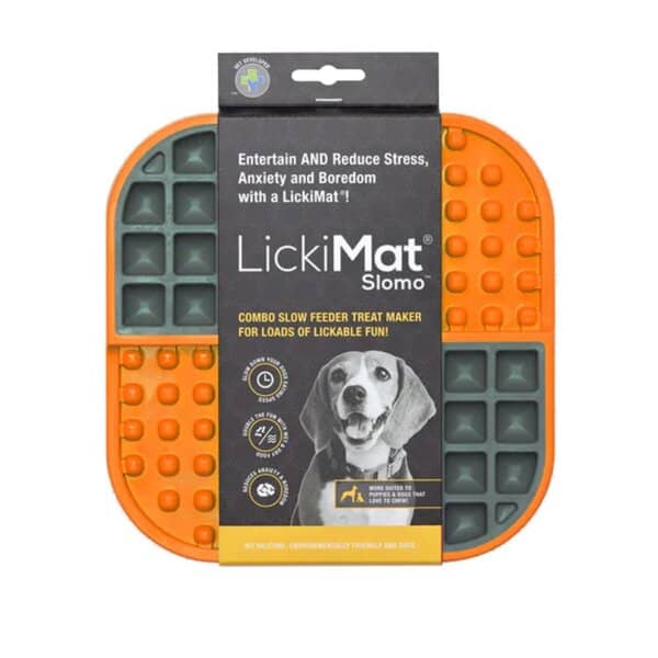 LICKIMAT Slomo Gamelle pour Chien Orange
