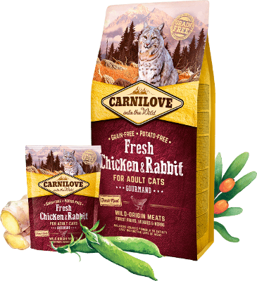 CARNILOVE Fresh Chicken & Rabbit Chat