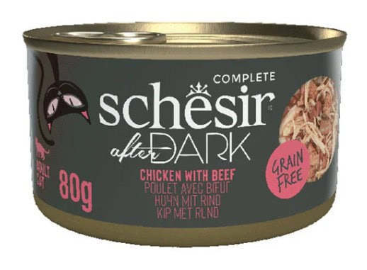 SCHESIR Boite After Dark Pâté Poulet &amp; Boeuf 80g