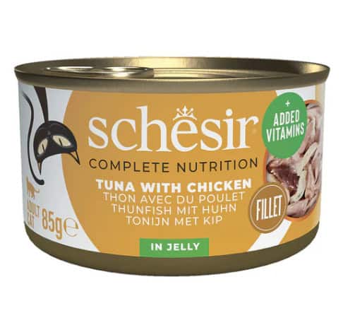 SCHESIR Boîte Gelée Thon Poulet 85g