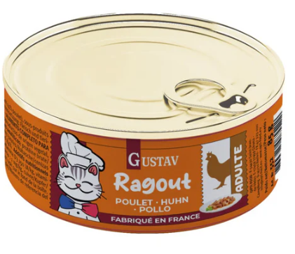 Gustav Ragoût Chat Poulet 85g