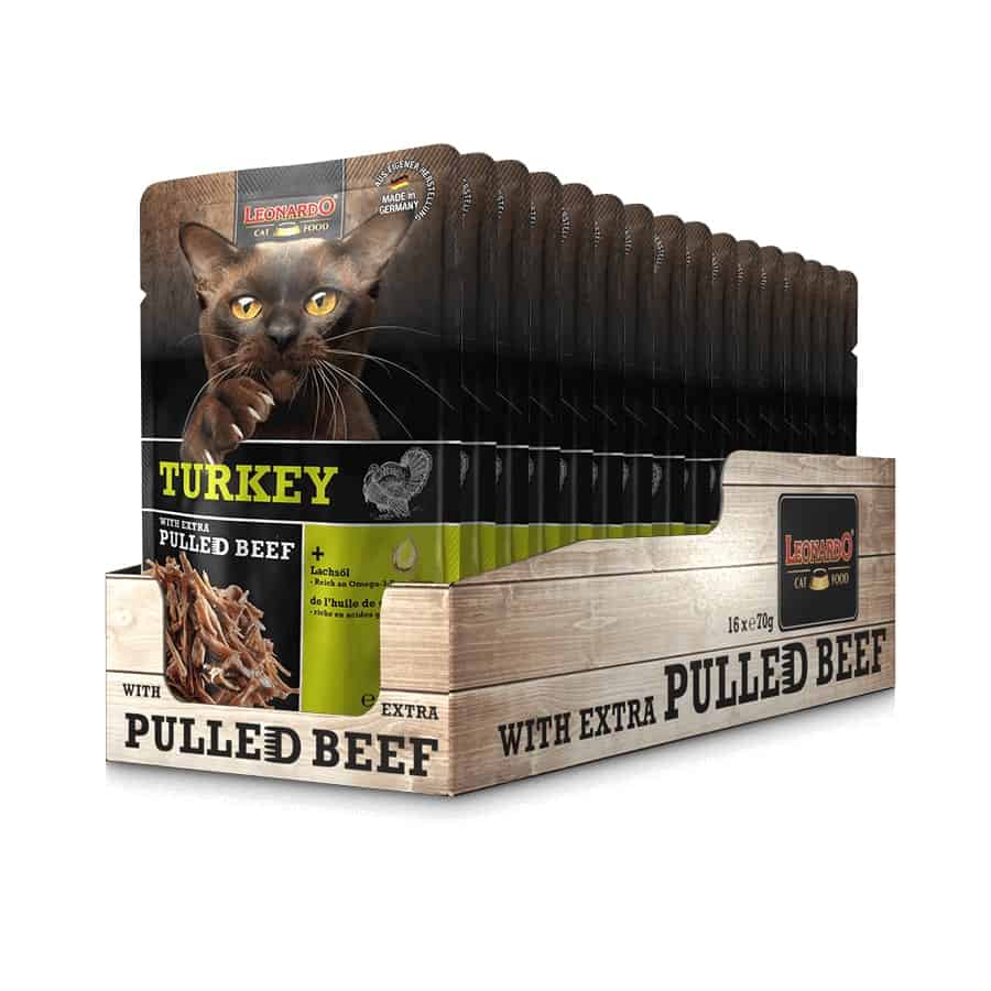 LEONARDO Extra Pulled Beef Dinde 70g