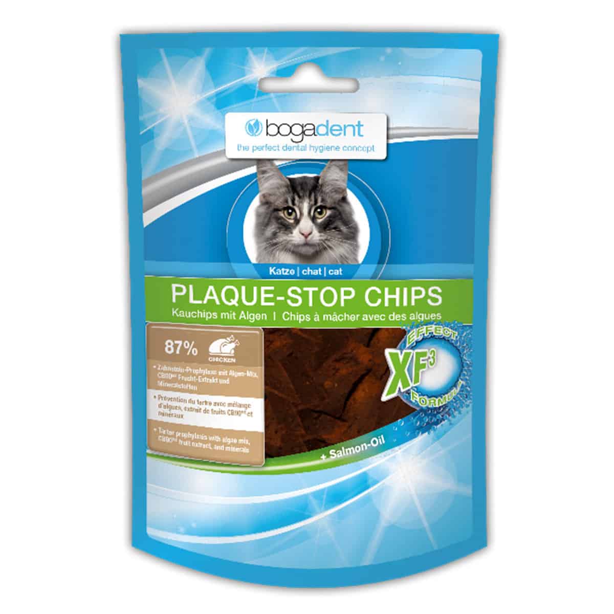 BOGADENT Plaque-Stop Chips Poulet chat 50g