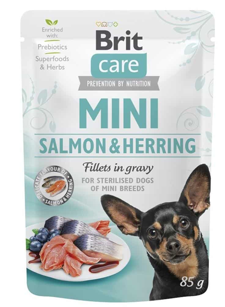 BRIT Chien Mini Sterilised Saumon Hareng 85g