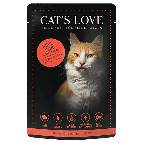 CAT'S LOVE Adult Boeuf Pur 85g