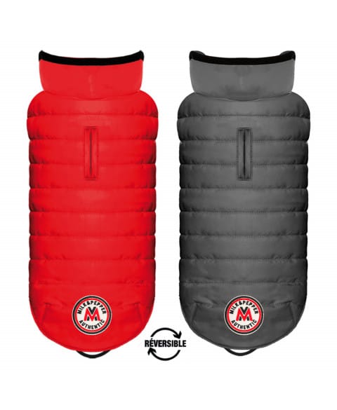 MILK & PEPPER Arctik Doudoune Réversible Rouge/Anthracite