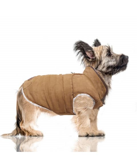 MILK &amp; PEPPER Kieran Doudoune Réversible Fourrure Camel/Beige