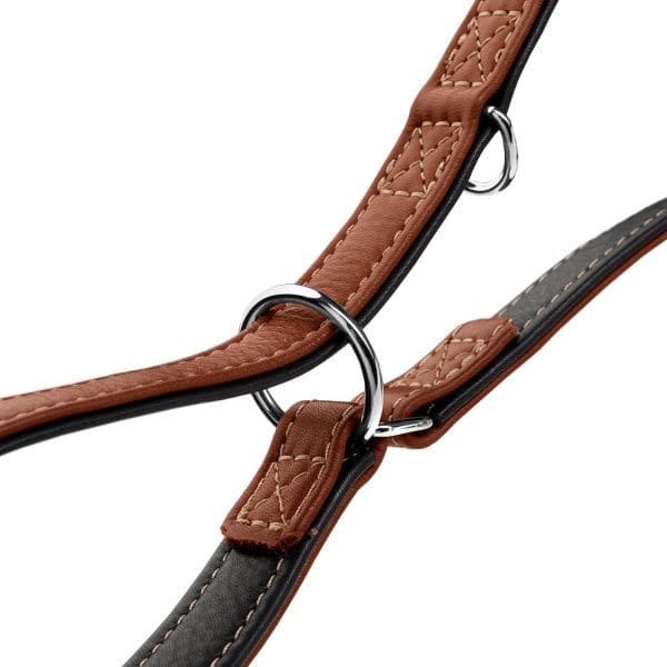 HUNTER Laisse Réglable Canadian Up 15/200 Cognac/Noir
