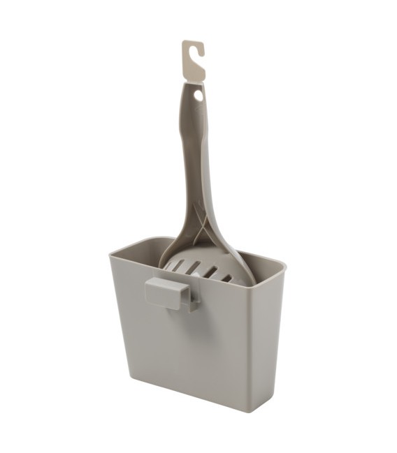 est recyclé à plus de 98 %, non toxique et sans BPA. Avec support pour ranger la pellette, à fixer sur la caisse à chat. 29.7 x 16.7 x 9.6 cm