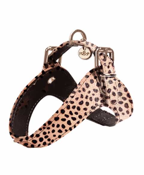 MILK & PEPPER Guepard Harnais Cuir Rose