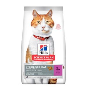 HILL'S SCIENCE PLAN Croquettes pour Chat Adulte Stérilisé au Canard