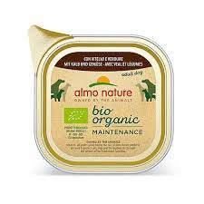 ALMO NATURE Barquette Bio Organic Chien Veau Légumes 100g
