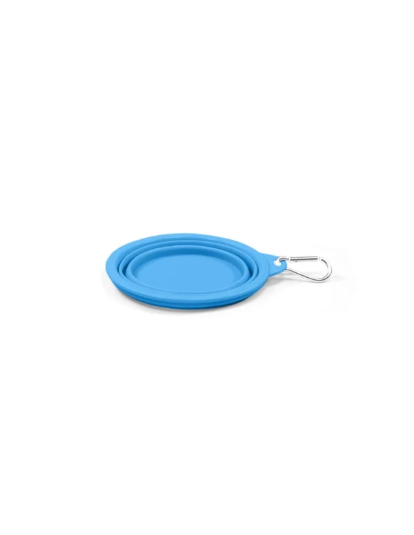 RECORD Gamelle TPE Pliable avec Mousqueton Bleu