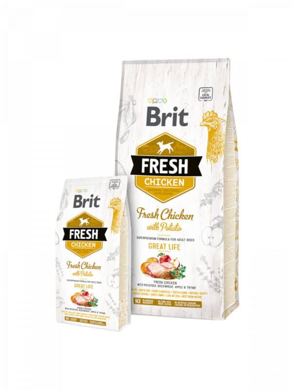 Brit Fresh Dog Adulte au Poulet pour La Vie en Grand
