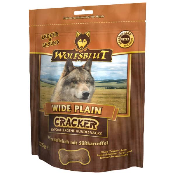 WOLFSBLUT Cracker Wide Plain - Cheval avec Patate Douce 225g