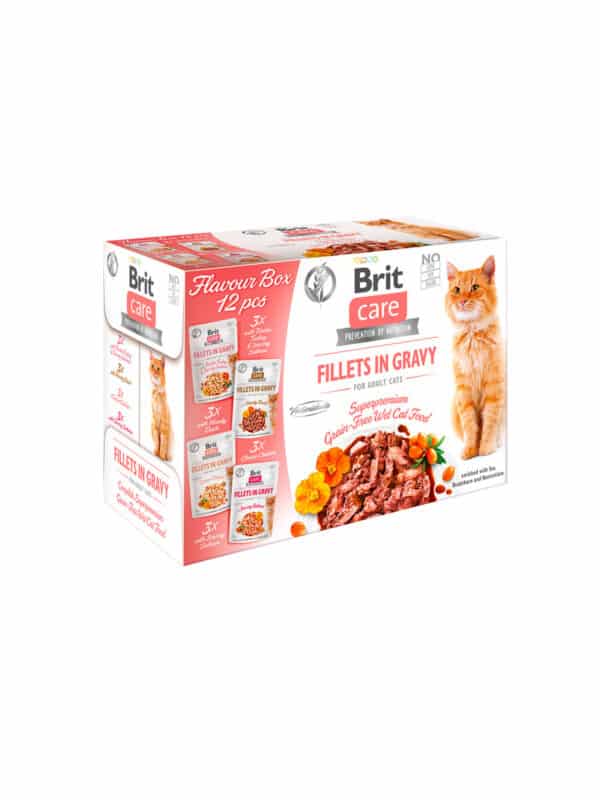 Brit Care Cat Flavour box Fillets in Gravy 4*3 pcs