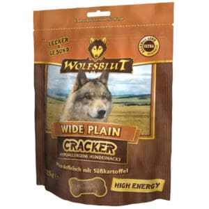 WOLFSBLUT Cracker Wide Plain High Energy - Cheval avec Patate Douce 225g