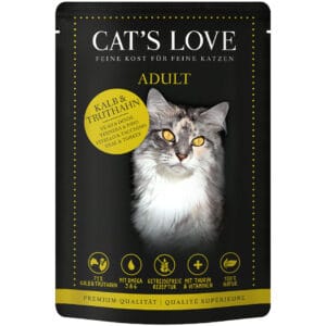 CAT'S LOVE Adulte Mix Veau & Dinde 85g