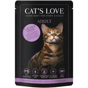 CAT'S LOVE Adulte Saumon et Poulet 85g