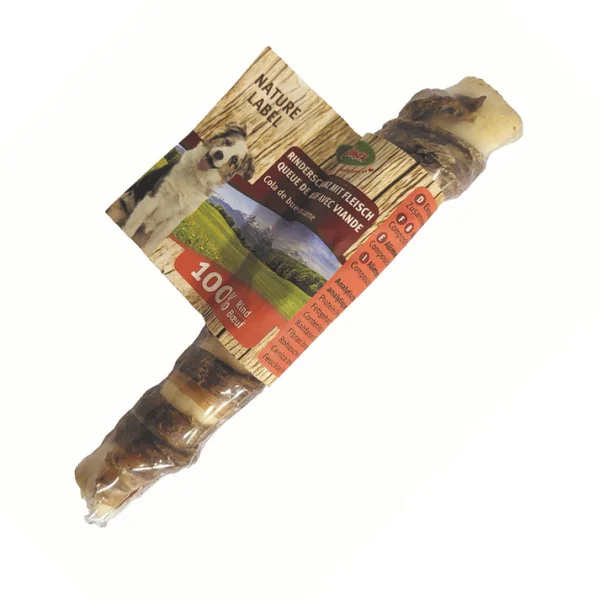 BUBIMEX Queue De Boeuf Avec Viande 15CM est une friandise a base de boeuf.